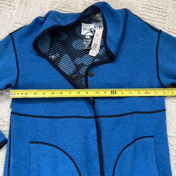 Nic+Zoe NOW AND LATER REVERSIBLE JACKET in blue multi, Size PS
New with tags - Picture 15 of 16